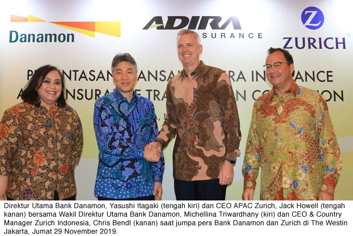 Bank Danamon Tuntaskan Penjualan Kepemilikan Saham Mayoritas di Asuransi Adira kepada Zurich