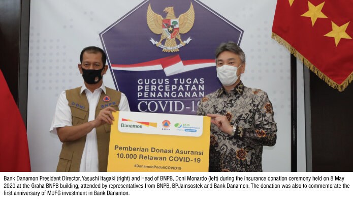 Danamon Donates Insurance to Medical and Nonmedical Volunteers in Cooperation with BNPB and BP Jamsostek