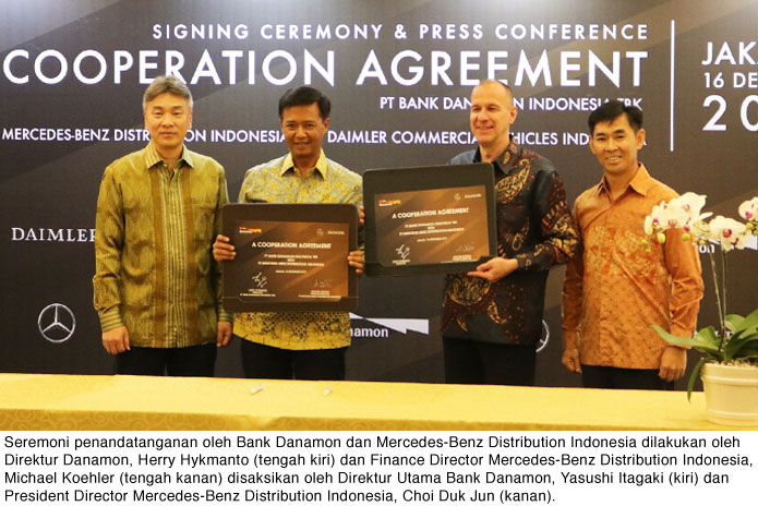 Bank Danamon Jalin Kerjasama dengan Mercedes-Benz Distribution Indonesia dan Daimler Commercial Vehicles Indonesia Untuk Pembiayaan Dealer