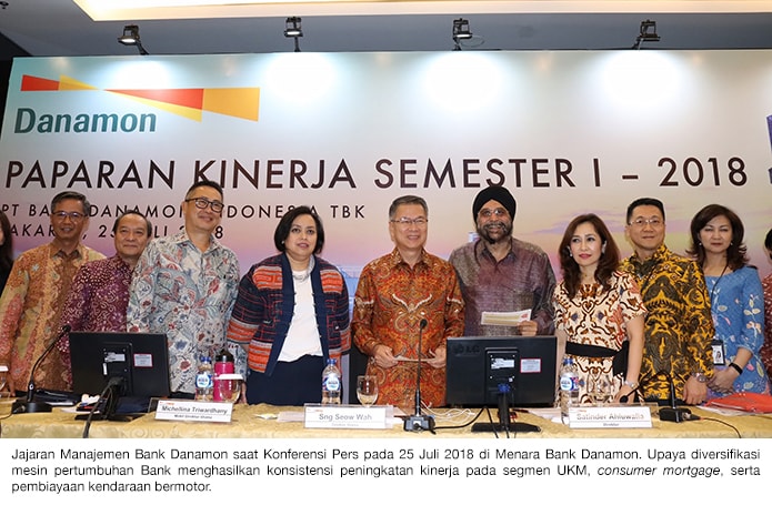 Bank Danamon Umumkan Laporan Keuangan Semester 1 2018