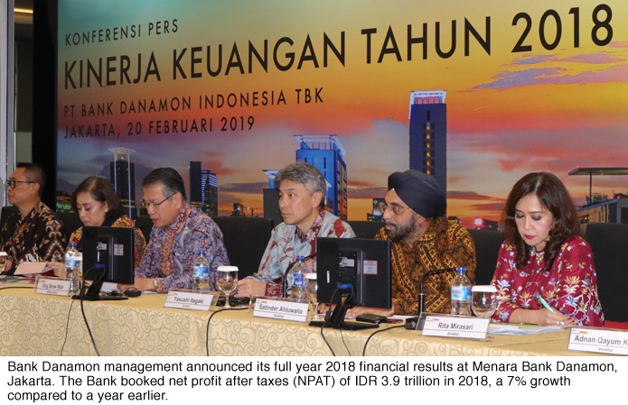 Bank Danamon Announces 7% NPAT Growth In Its Full Year 2018 Results