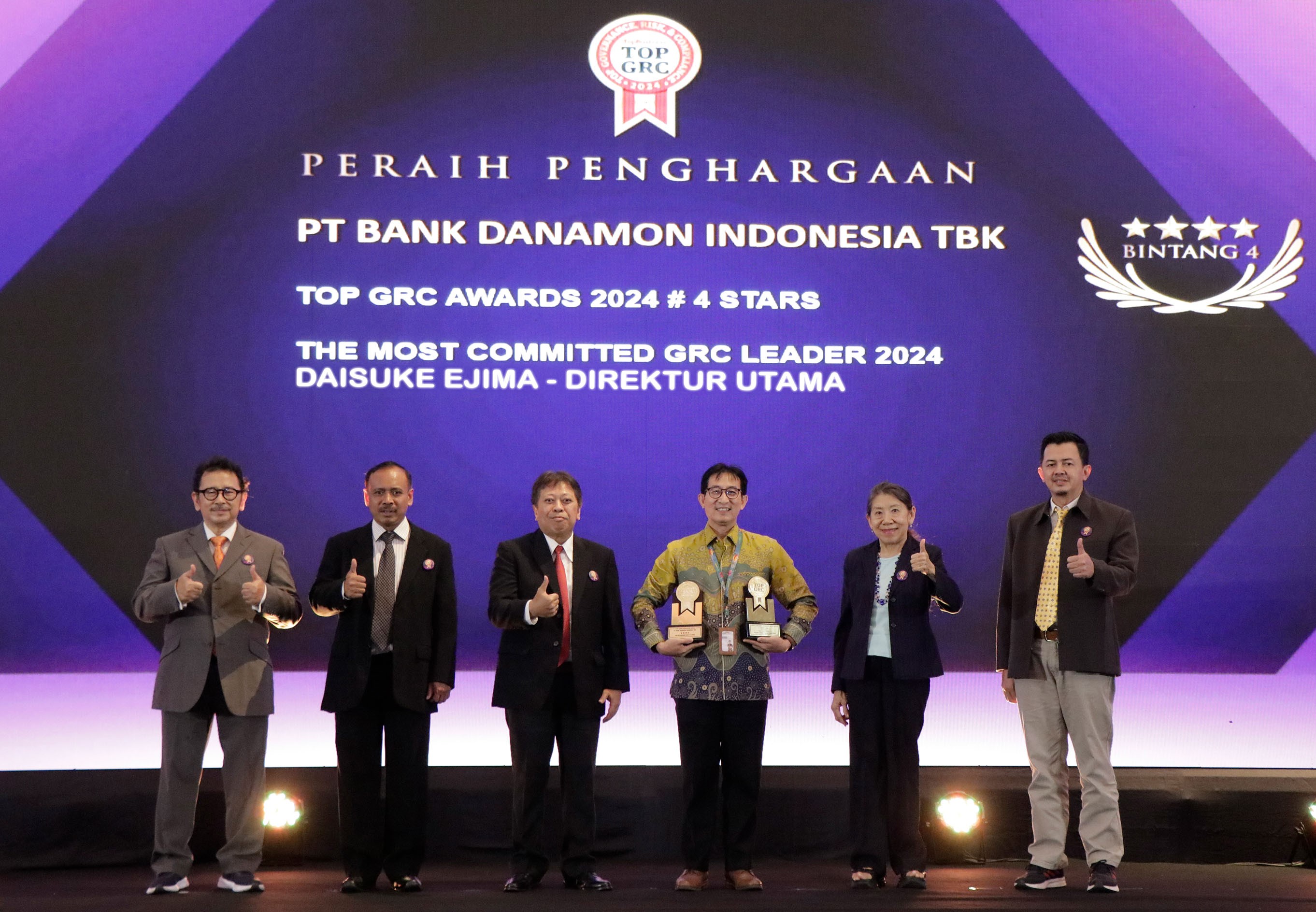 Danamon Received Two Awards at the Annual TOP GRC Awards 2024