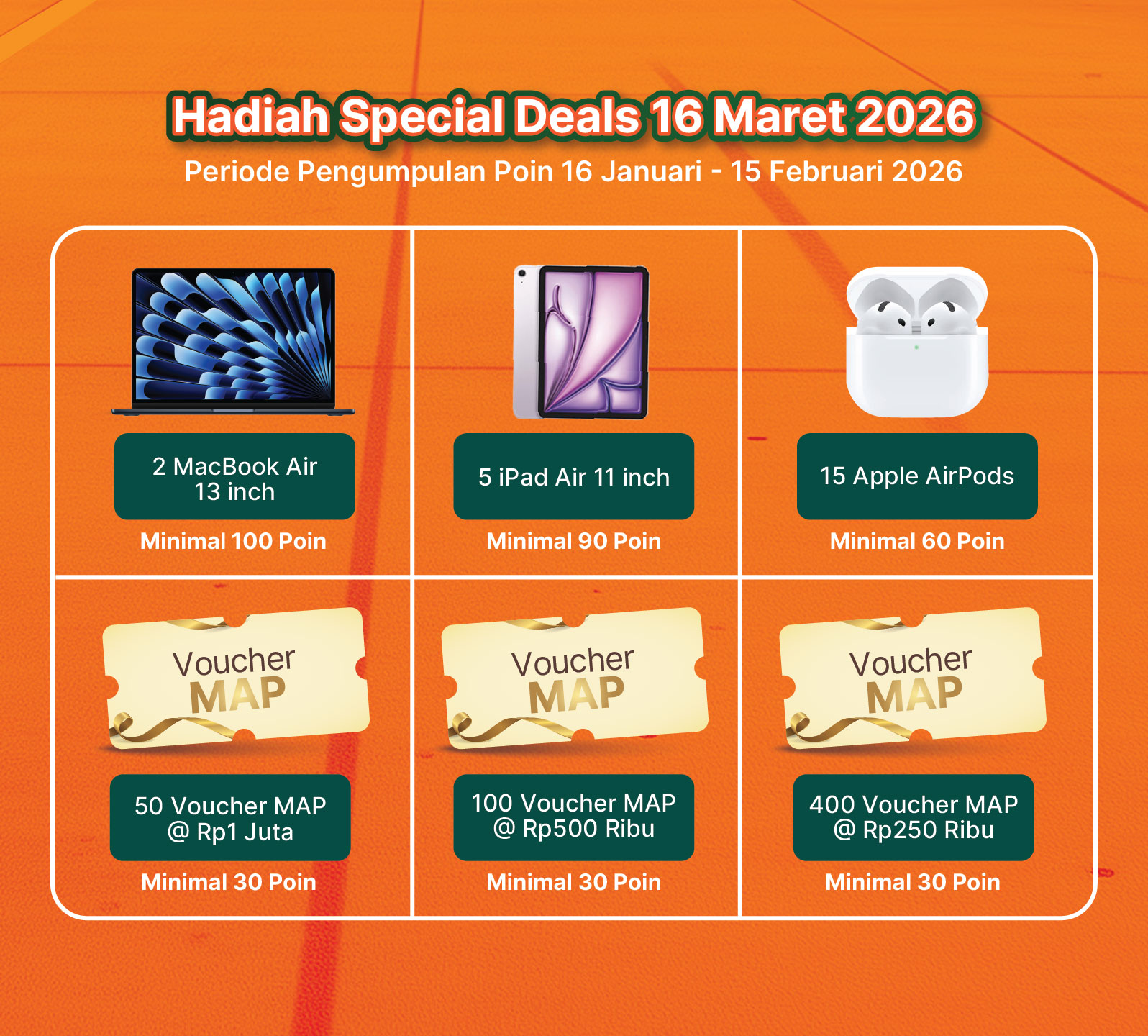special deals next month