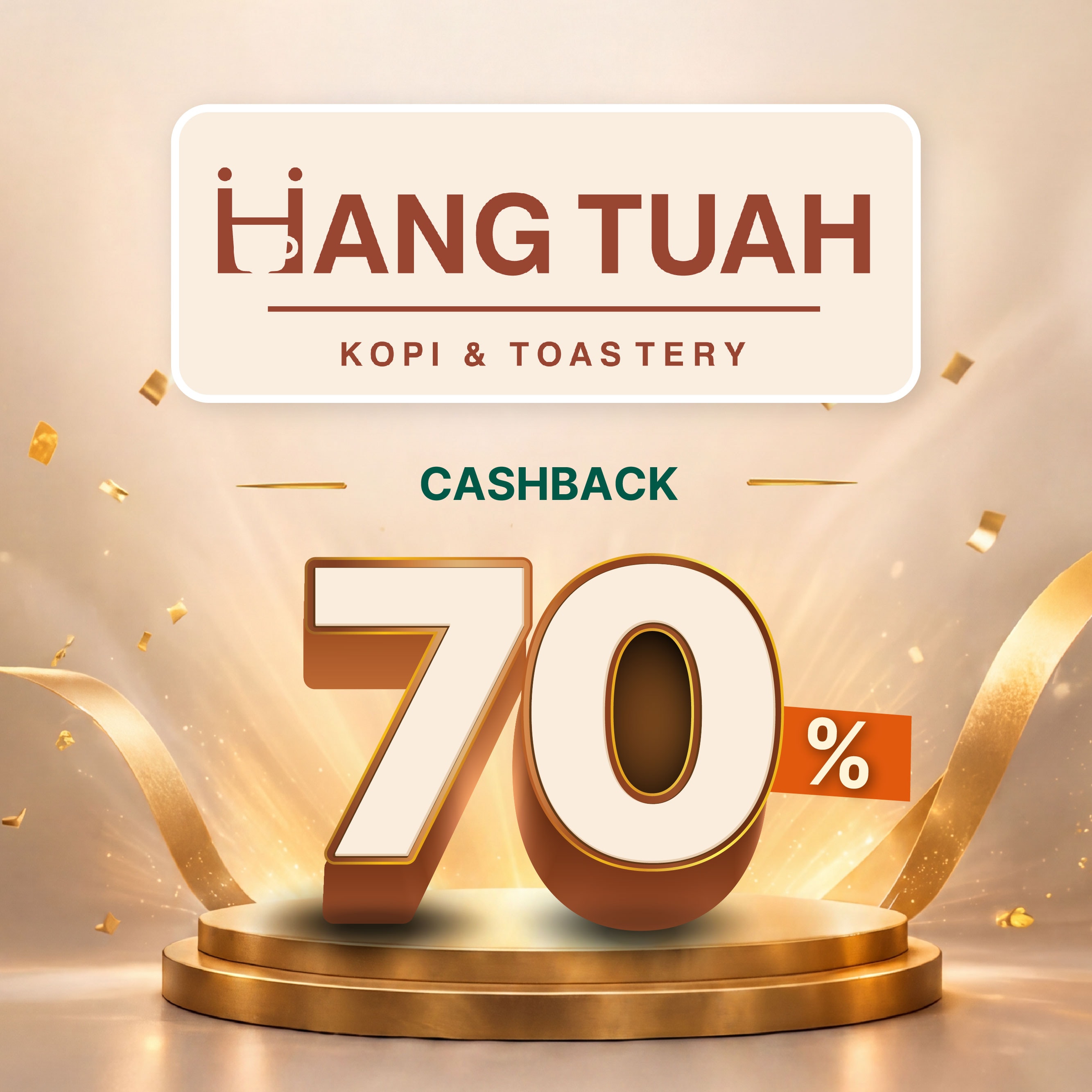 Cashback 70% Hingga Rp50.000 di Hang Tuah Kopi dan Toastery