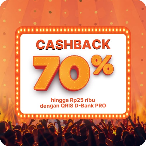 Cashback 70% Hingga Rp 35.000 Untuk Pembayaran Menggunakan Fitur QRIS Bayar